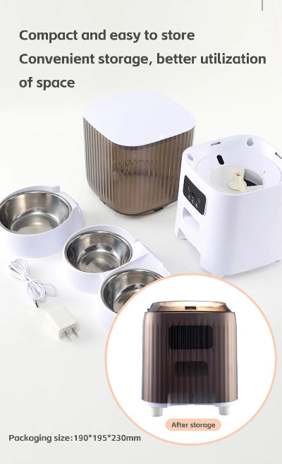 Compact storage solution with multiple compartments and a charging dock on a white background.